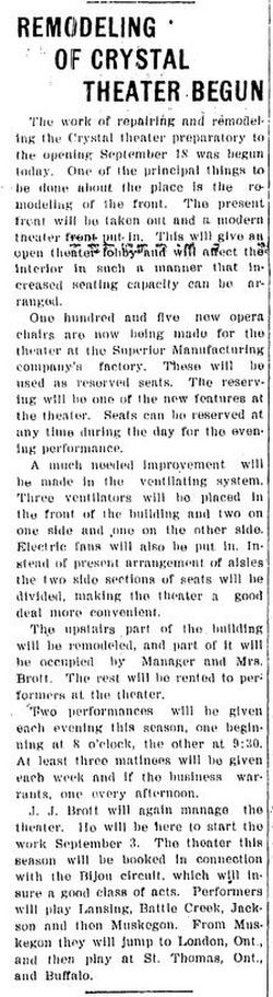 Crystal Theatre - Aug 1905